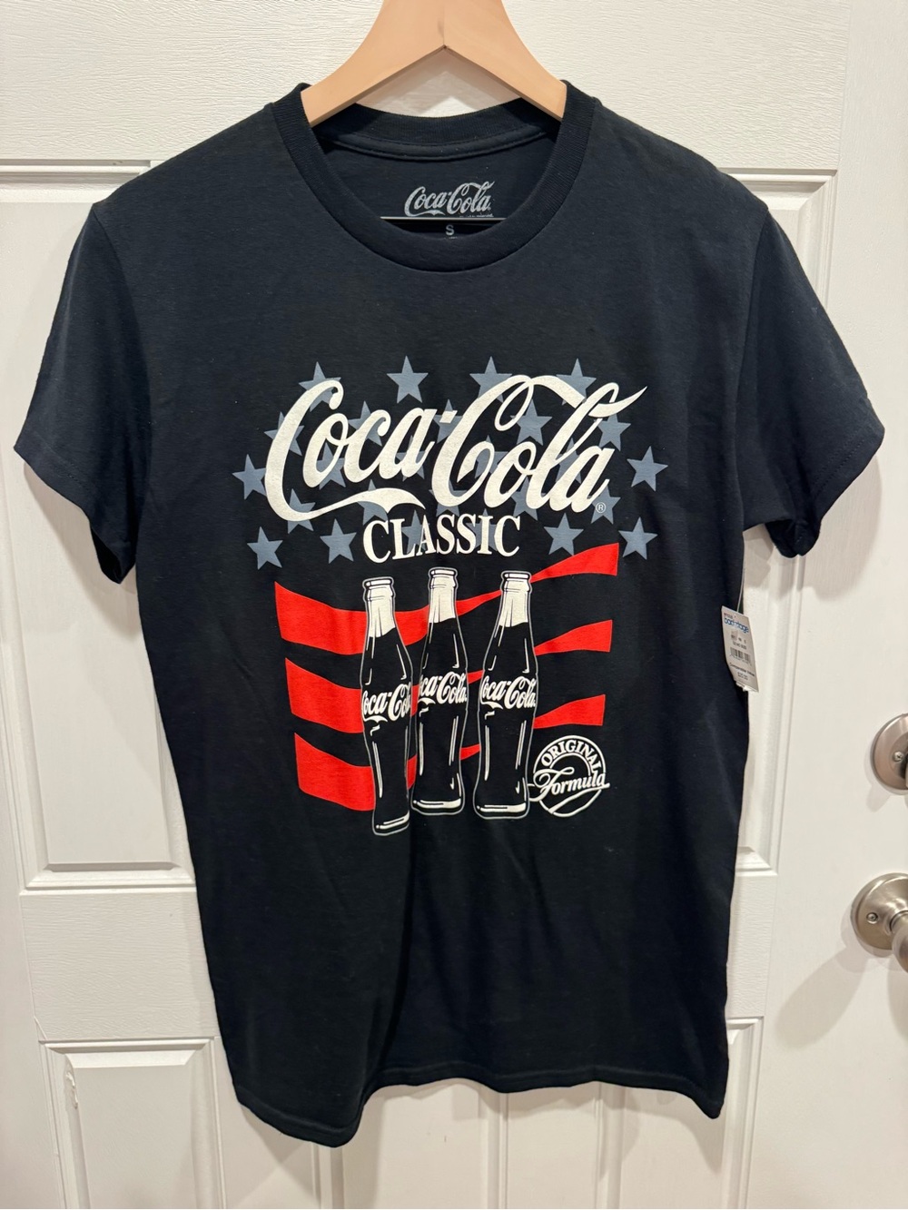 Coca Cola Black Graphic Tee with Red Accents
